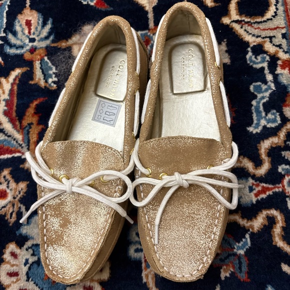 Cole Haan Women's Shimmering Gold Flats - Picture 1 of 1